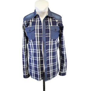 Jeans by Buffalo /Men's (Size M) casual dress button up shirt. Denim with cotton